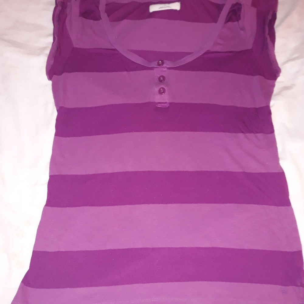 Women's purple short sleeve shirt